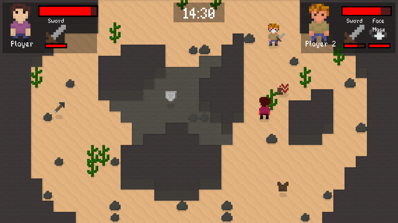 Screenshot of a desert map